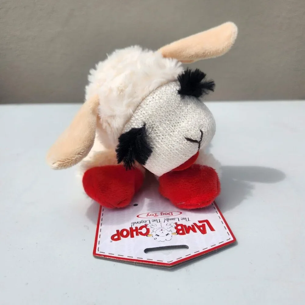 NEW Multipet Lamb Chop Dog Plush Toy Squeaky 10